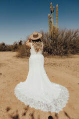 7335 (iv-iv) Ivory Gown With Ivory Tulle Plunge back