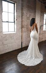 1306 Ivory Lace Over Ivory Gown With Ivory Tulle Plunge back