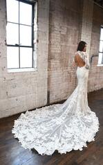 1334 Ivory Lace And Tulle Over Honey Gown back