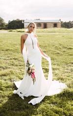 1341 Ivory Lace Over Ivory Gown With Ivory Tulle Plunge front