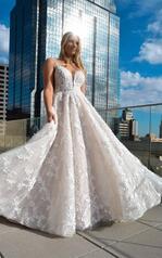 1325 Tulle And Royal Organza Over Ivory Gown With Ivory front