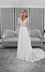 7291 (IV-IV)Ivory Gown With Ivory Tulle Plunge front