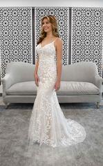 7312 (WH-WHT)White Lace And Tulle Over White Gown front