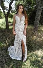 Arlo (iviv-mo)ivory Lace Over Ivory Gown With Mocha Tul front