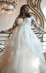 D3274 (iviv-iv)ivory Lace On Tulle And Regency Organza O front