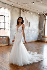Leyla N(iviv-pl) Ivory Lace And Tulle Over Ivory Gown Nw front