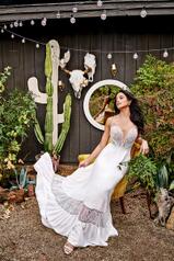 Cairo Ivory Gown With Porcelain Tulle Illusion front