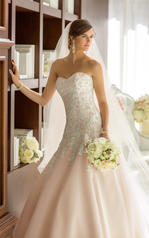 D1581 Organza and Tulle over Blush Gown detail