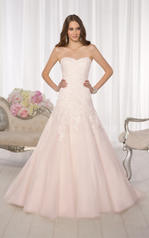 D1581 Organza and Tulle over Blush Gown front