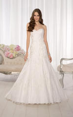 D1593 Ivory Lace over Ivory Dolce Satin front