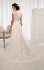 D1598 Ivory Lace over Ivory Dolce Satin with Natural Sas back