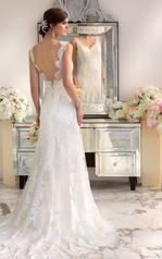 D1639ZZ Ivory Lace over Ivory Satin with Natural Sash back