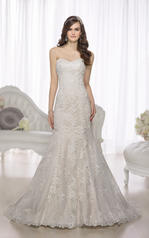 D1680ZZ Ivory Lace over Pewter Dolce Satin front