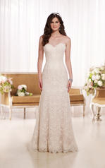 D1758 Ivory Lace and Moscato Tulle over Caf� Lavish Sa front