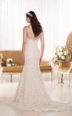 D1758 Ivory Lace and Moscato Tulle over Caf� Lavish Sa back