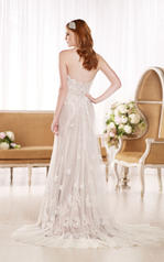 D1787 Ivory Lace and Tulle over Caf� Lustre Satin back