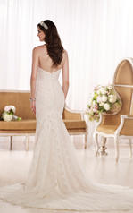 D1788 Ivory Lace over Champagne Royal Organza back