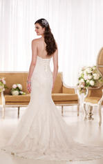 D1846-CL Ivory Lace and Moscato Tulle over Ivory Gown back