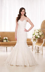 D1846 Ivory Lace and Moscato Tulle over Ivory Gown front