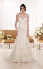 D1865 Ivory Lace over Oyster Dolce Satin front