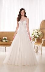 D1866 Ivory Lace and Tulle over Ivory Satin front