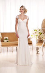 D1897-CL Ivory with Ivory Tulle Illusion front