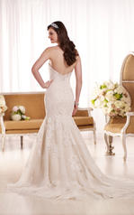 D1900 Ivory Lace and Almond Tulle over Champagne Gown back