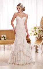 D1910 Ivory Lace over Ivory Matte-Side Lustre Satin with front