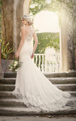 D1910 Ivory Lace over Ivory Matte-Side Lustre Satin with back