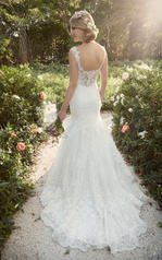 D1918 Ivory Lace over Oyster Dolce Satin detail