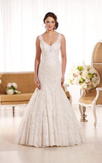 D1918 Ivory Lace over Oyster Dolce Satin front