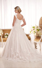 D1919 Ivory Lace and Tulle over Moscato Satin back