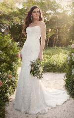 D1928 Ivory Lace over Ivory Dolce Satin front