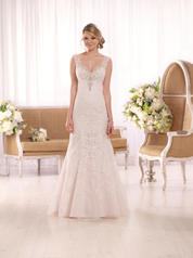 D1949 Ivory Lace over Moscato Satin front