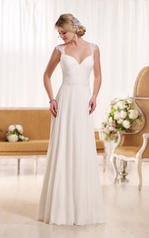 D1962 Off White with Porcelain Tulle Illusion front