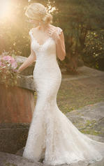 D1977 Ivory Lace over Gold Satin front