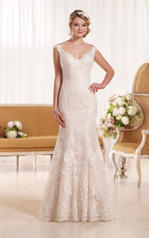 D1977 Ivory Lace over Gold Satin front