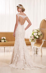 D1977 Ivory Lace over Gold Satin back
