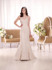 D1985ZZ Ivory Lace and Moscato Regency Organza over Moscat front