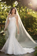 D1985DM Ivory Lace and Regency Organza over Ivory Satin front