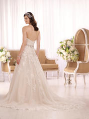 D2000 Ivory Lace and Almond Tulle over Champagne Gown back