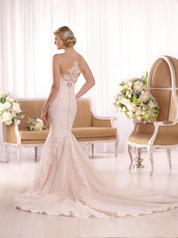 D2036 Ivory Lace and Champagne Royal Organza over Caf� back