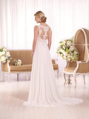 D2044 Off White with Ivory Tulle Illusion back