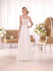 D2044 Off White with Ivory Tulle Illusion front