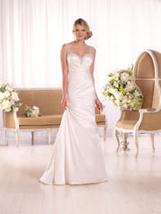 D2071 Ivory with Porcelain Tulle Illusion front