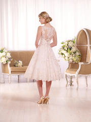 D2101 Ivory Tulle over Almond Gown back