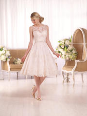 D2101 Ivory Tulle over Almond Gown front