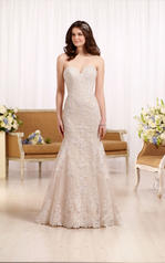 D2109 Ivory Lace and Moscato Tulle over Caf� Matte-Sid front