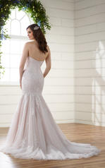 D2116 Ivory Silver Lace and Tulle over Moscato Gown back