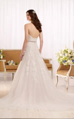 D2122-CL Ivory Lace and Tulle over Almond Gown back